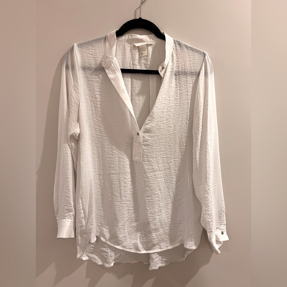 White sheer blouse